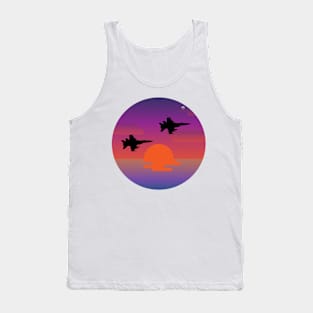 purple sunset planes Tank Top